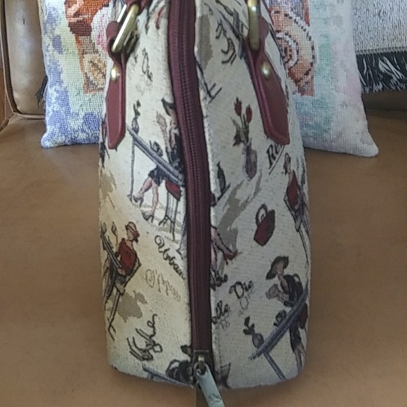 Tapestry Woman Seated At A Table  Signare Purse - Picture 5 of 6